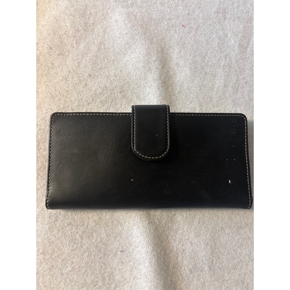 Unbranded‎ Genuine Leather  Wallet Women OS Black Good Kiss Lock Organizer